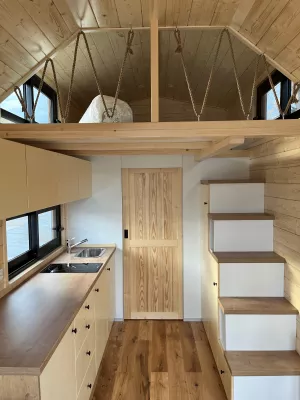 Koupelna pro tiny house Laponia loft Omatakka
