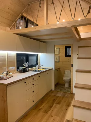 Koupelna pro tiny house Laponia loft Omatakka